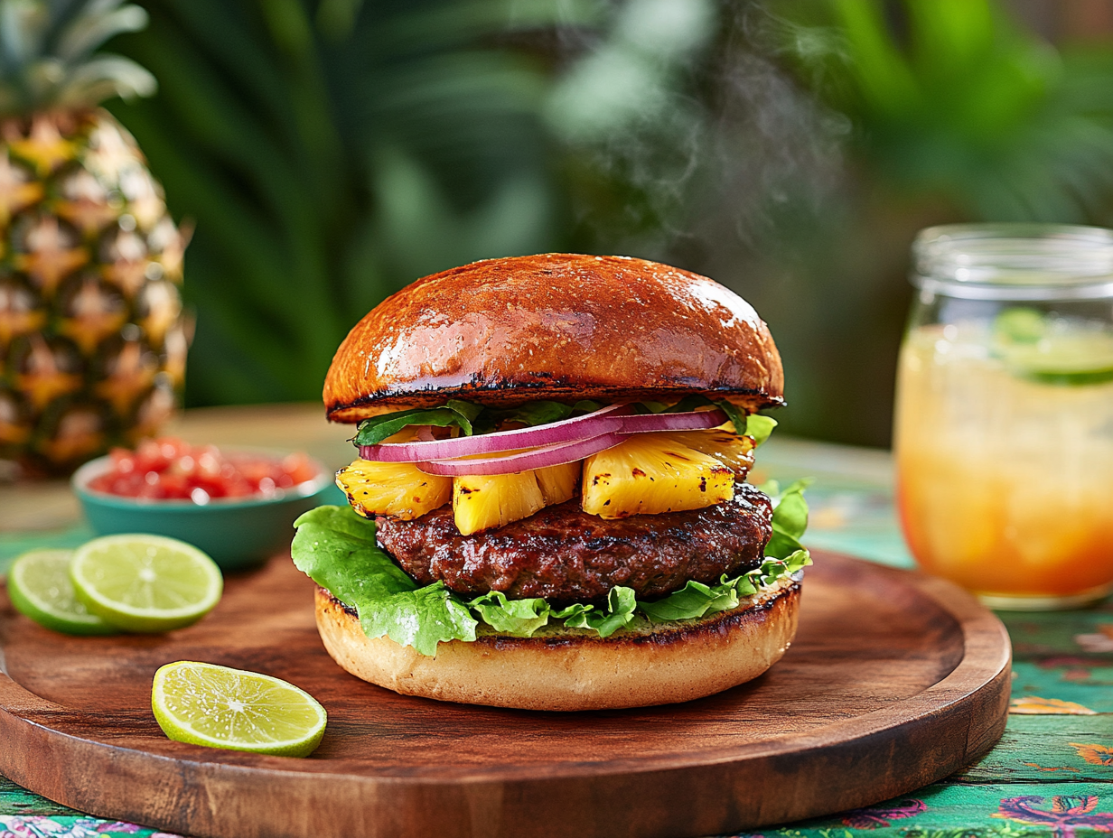 Tropical Brazilian Burger Blends Sweet and Savory Flavors