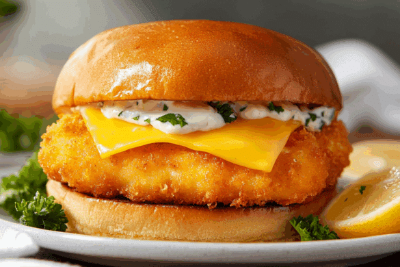 Cod Burger Crispy Beer-Battered Cod Burger: Coastal Pub Perfection