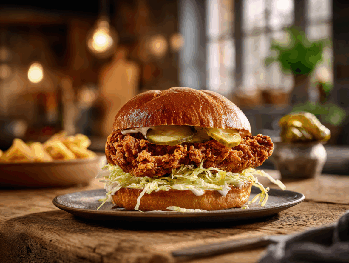 Crispy KFC-Style Chicken Burger